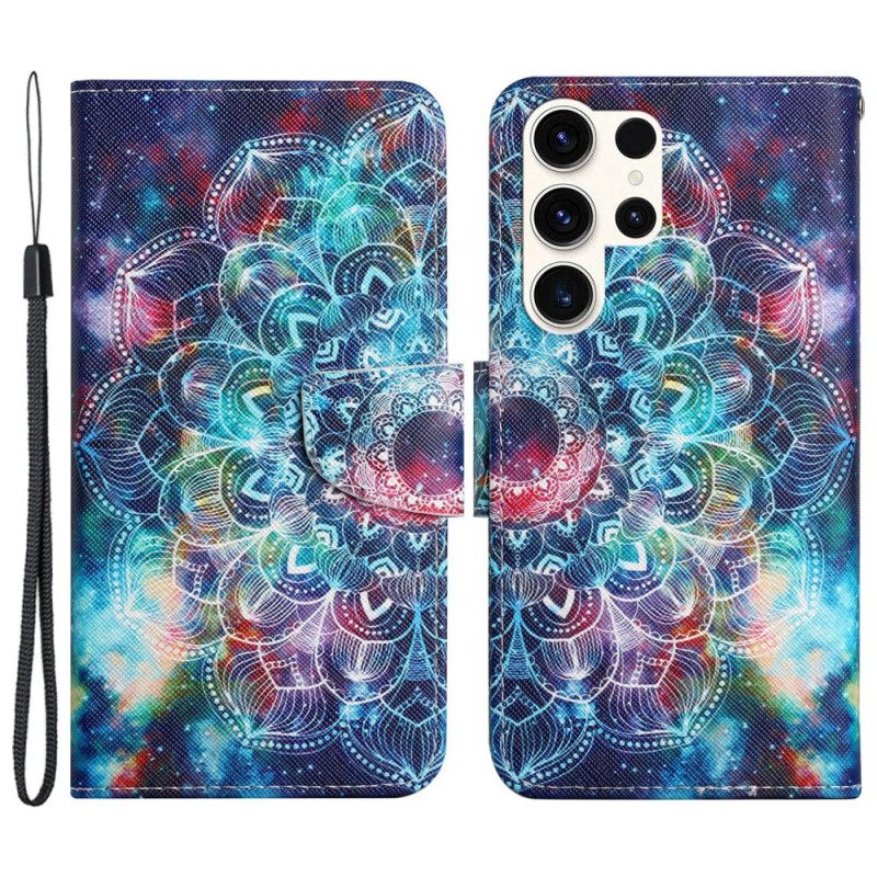 Θηκη Κινητου Samsung Galaxy S24 Ultra 5g Starry Sky Και Mandala Με Strap