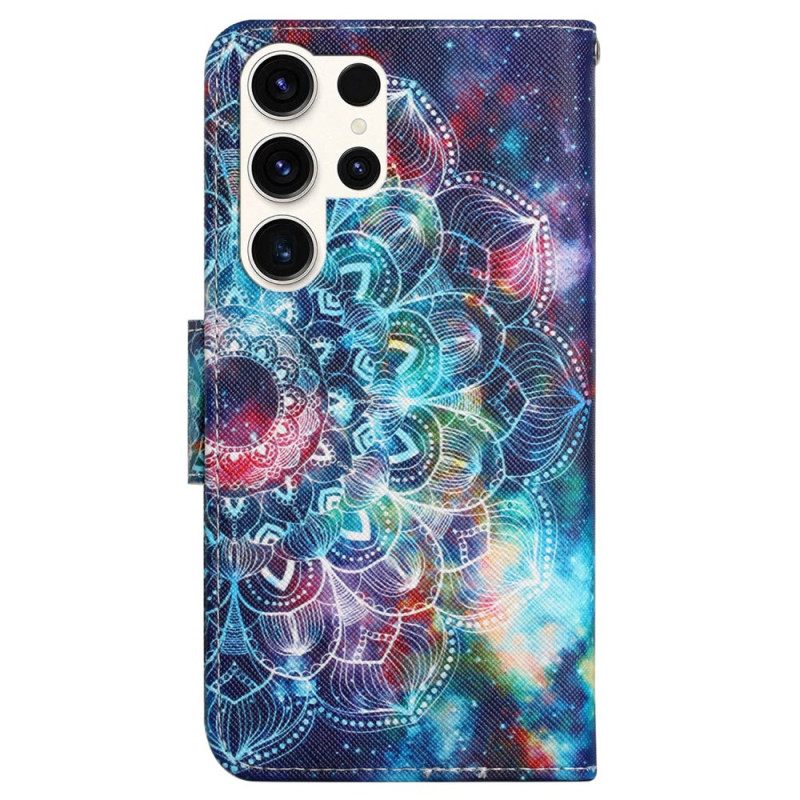 Θηκη Κινητου Samsung Galaxy S24 Ultra 5g Starry Sky Και Mandala Με Strap