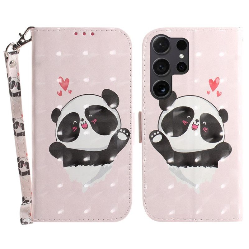 Θηκη Κινητου Samsung Galaxy S24 Ultra 5g Θήκες Κινητών Panda Love With Strap