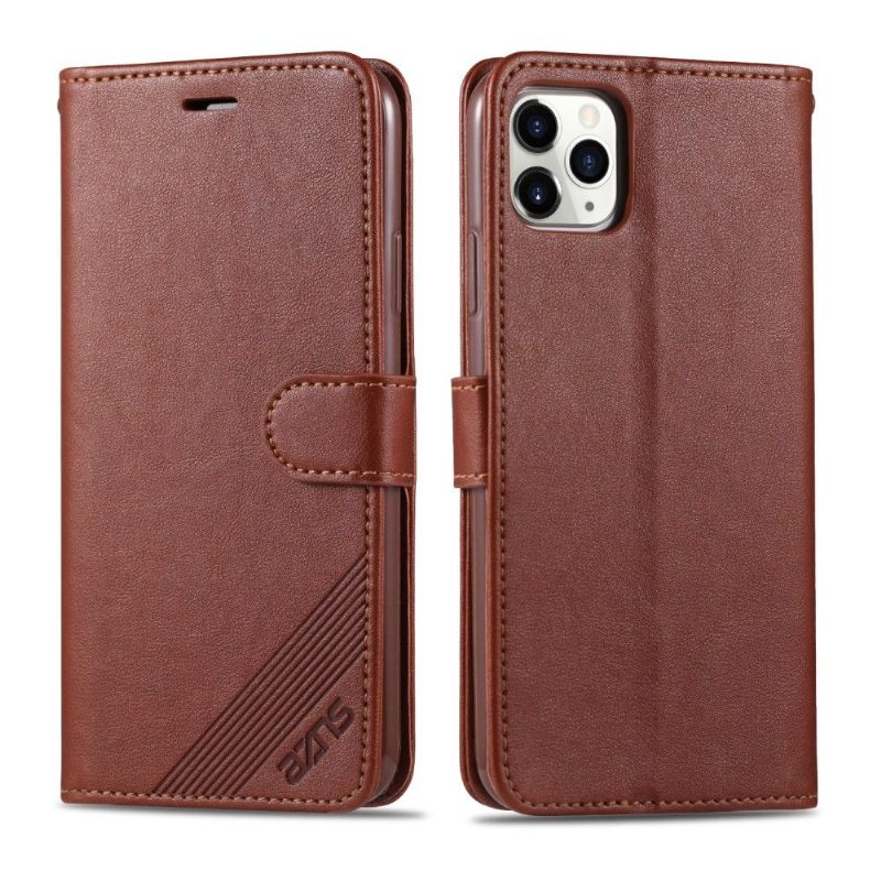 Κάλυμμα iPhone 12 Pro Max Azns Retro Leather Effect