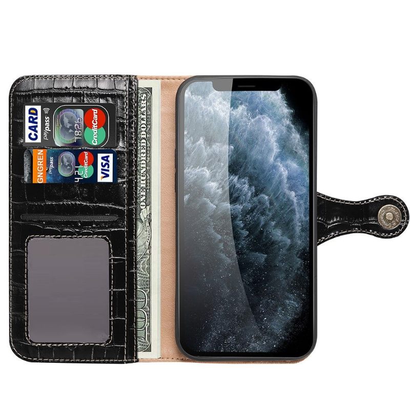 Κάλυμμα iPhone 12 Pro Max Croc Look Leather