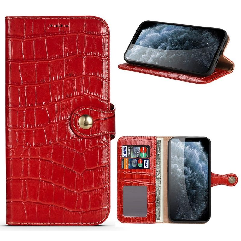 Κάλυμμα iPhone 12 Pro Max Croc Look Leather