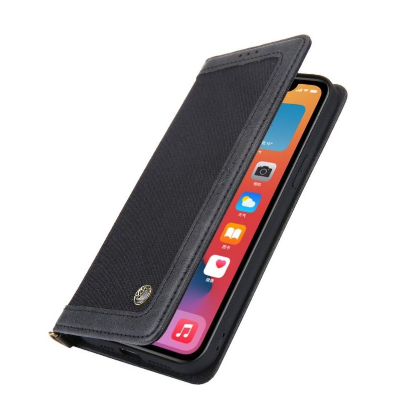 Κάλυμμα iPhone 12 Pro Max Καμβάς Faux Leather