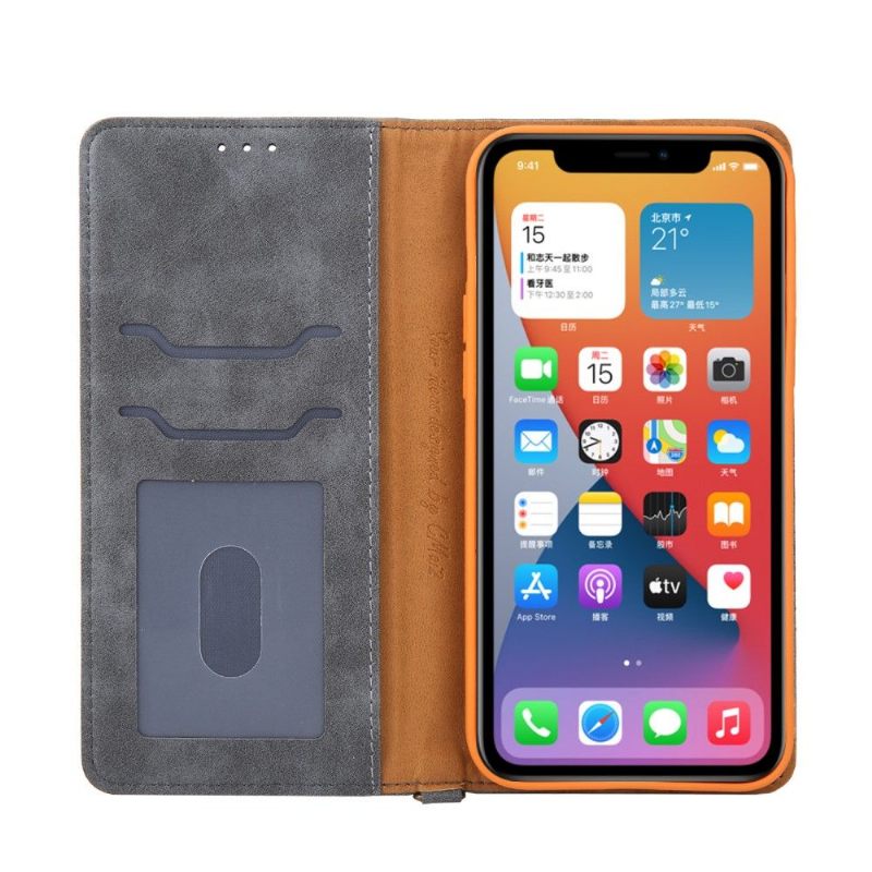 Κάλυμμα iPhone 12 Pro Max Καμβάς Faux Leather