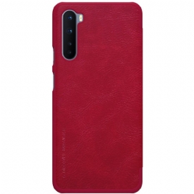 Κάλυμμα OnePlus Nord Qin Series Leather Effect - Κόκκινο