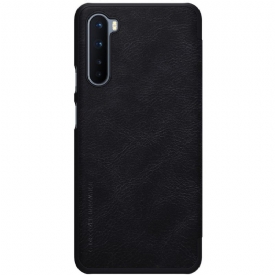 Κάλυμμα OnePlus Nord Qin Series Leather Effect - Μαύρο