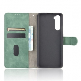 Κάλυμμα OnePlus Nord Θήκη Flip Faux Leather Green