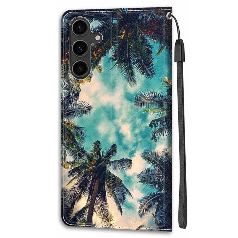 Δερματινη Θηκη Samsung Galaxy S24 Plus 5g Strap Palms Σιλικόνης