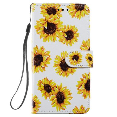 Δερματινη Θηκη Samsung Galaxy S24 Plus 5g Strap Sunflowers Σιλικόνης