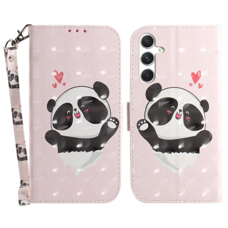 Θηκη Κινητου Samsung Galaxy S24 Plus 5g Panda Love With Strap