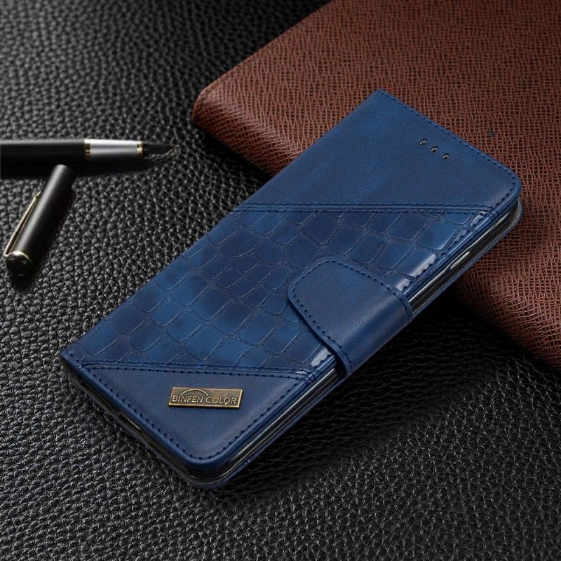 Θήκη Flip iPhone 8 Plus / 7 Plus Croc Aspect Leather Effect