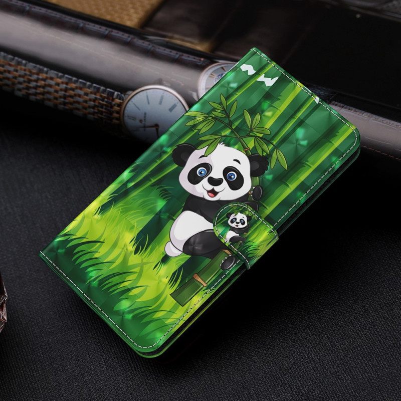 Δερματινη Θηκη Google Pixel 8 Bamboo Panda Με Λουράκι