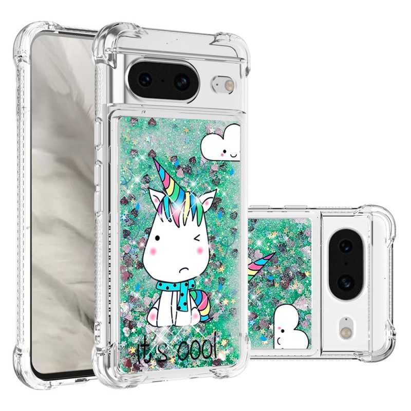 Κάλυμμα Google Pixel 8 Unicorn Glitter Σιλικόνης