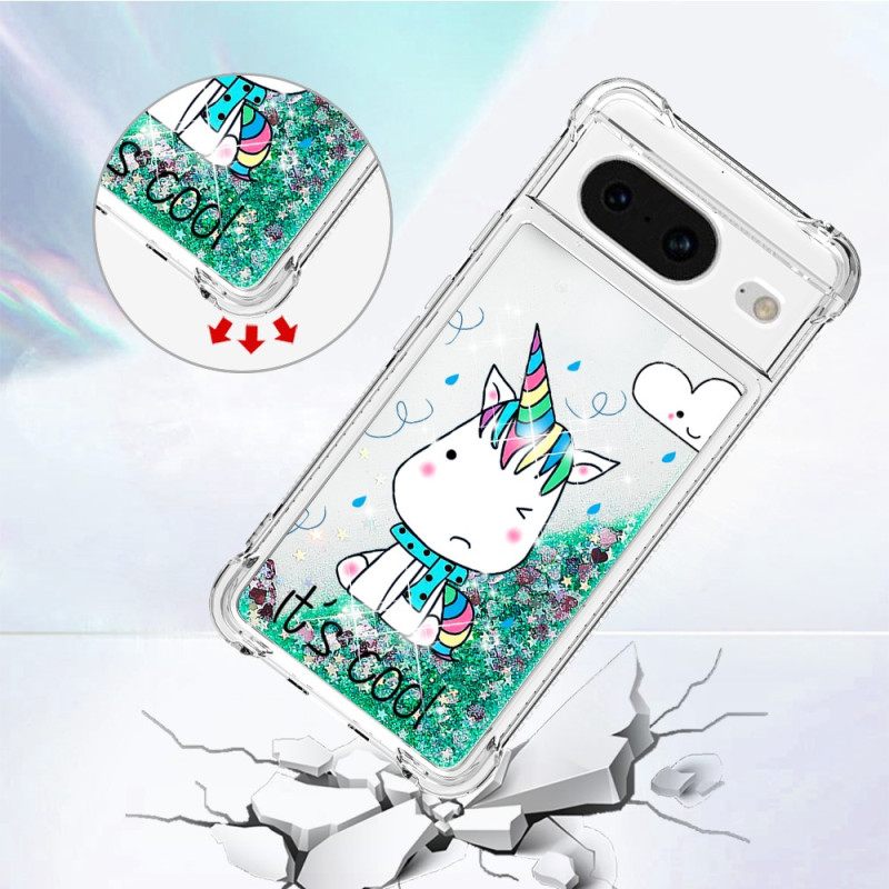 Κάλυμμα Google Pixel 8 Unicorn Glitter Σιλικόνης