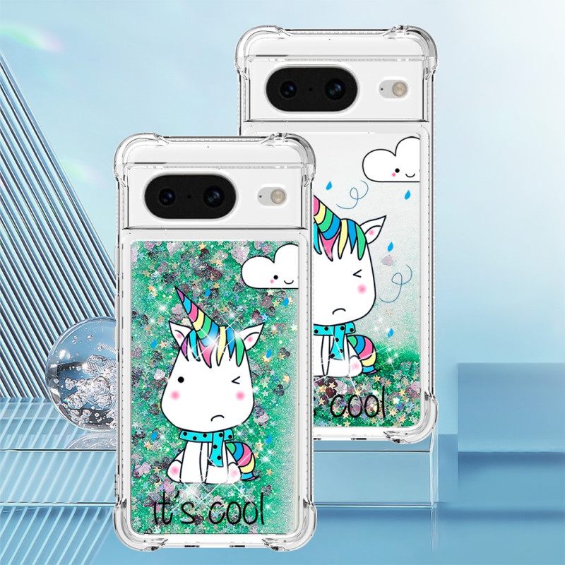 Κάλυμμα Google Pixel 8 Unicorn Glitter Σιλικόνης