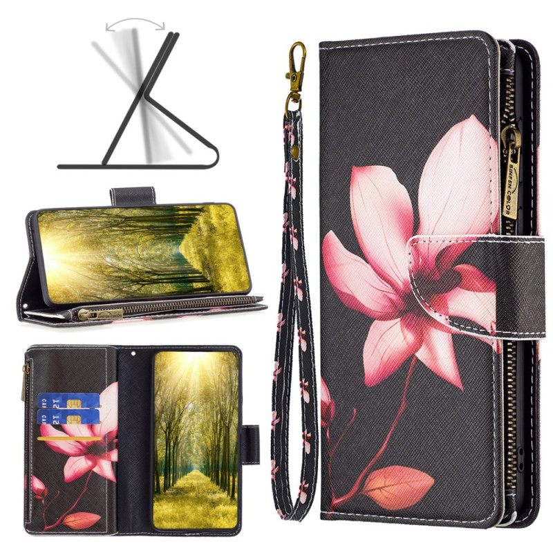 Δερματινη Θηκη Xiaomi Redmi Note 13 Pro 4g Πορτοφόλι Lotus Strap