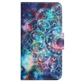 Δερματινη Θηκη Xiaomi Redmi Note 13 Pro 4g Starry Sky Και Lanyard Mandala