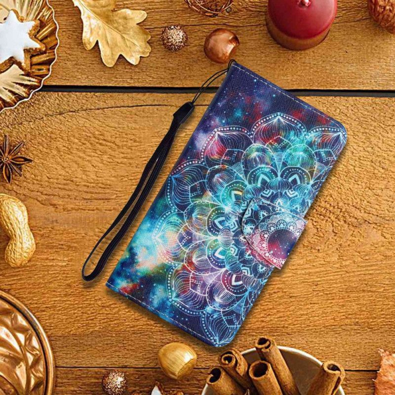 Δερματινη Θηκη Xiaomi Redmi Note 13 Pro 4g Starry Sky Και Lanyard Mandala