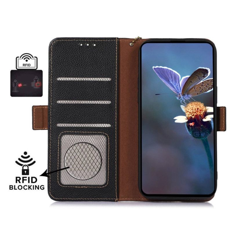 Δερματινη Θηκη Xiaomi Redmi Note 13 Pro 4g Τεχνολογία Rfid Δέρματος Litchi