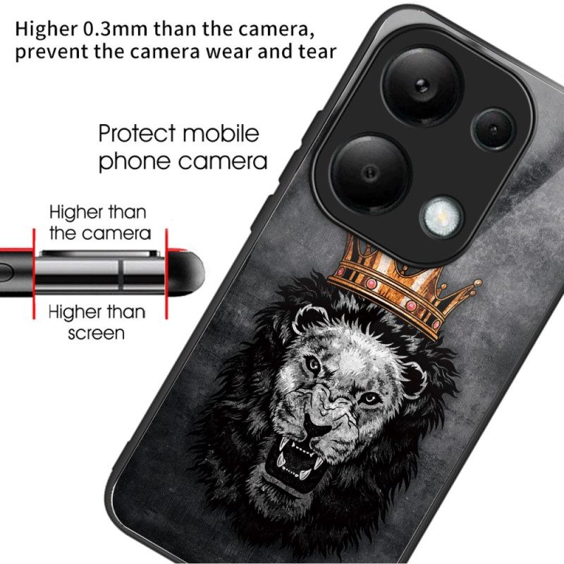 Κάλυμμα Xiaomi Redmi Note 13 Pro 4g Crown Lion Tempered Glass