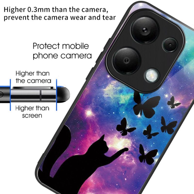 Κάλυμμα Xiaomi Redmi Note 13 Pro 4g Θήκες Κινητών Tempered Glass Cat And Butterflies