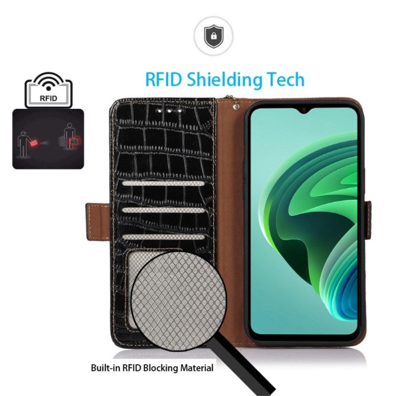 Θηκη Κινητου Xiaomi Redmi Note 13 Pro 4g Θήκες Κινητών Crocodile Design Blocking Technology Rfid