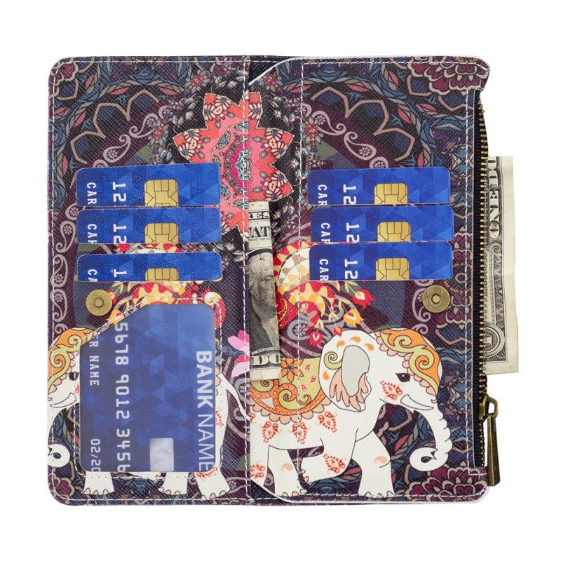 Θηκη Κινητου Xiaomi Redmi Note 13 Pro 4g Θήκες Κινητών Tribal Elephant Wallet With Strap