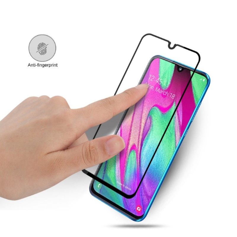 Samsung Galaxy A40 - Full Size Tempered Glass Screen Protector - Μαύρο