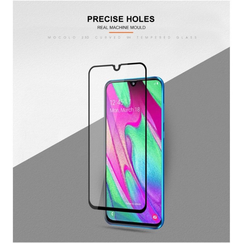 Samsung Galaxy A40 - Full Size Tempered Glass Screen Protector - Μαύρο