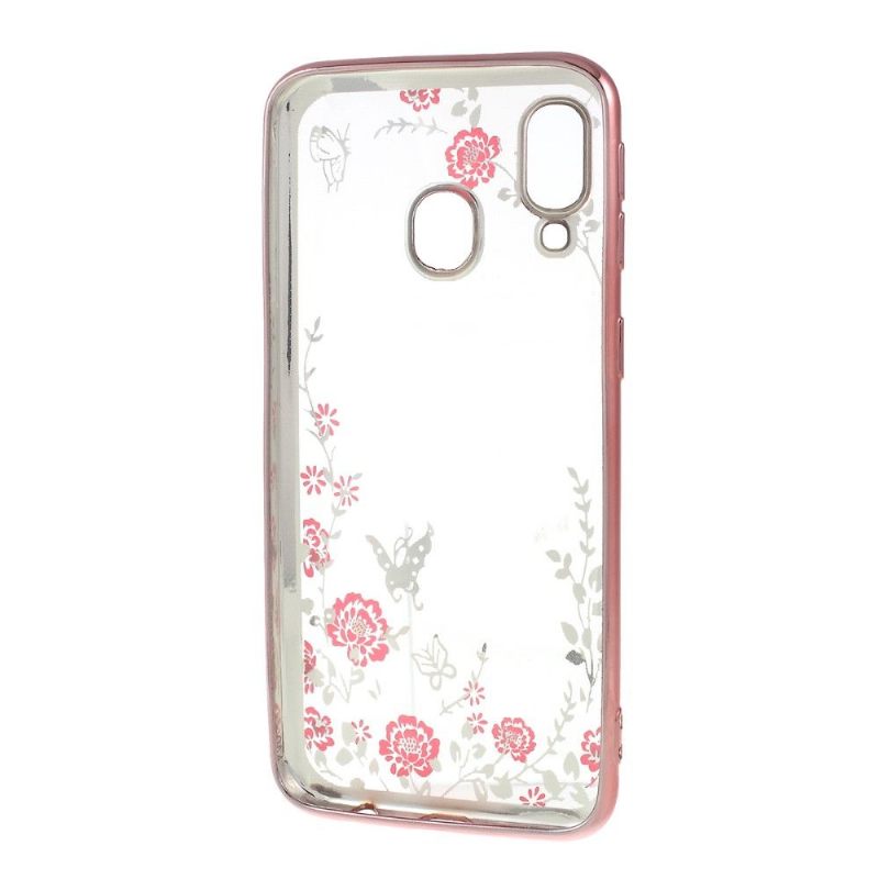 θηκη κινητου Samsung Galaxy A40 Sheer Floral Spring - Rose Gold