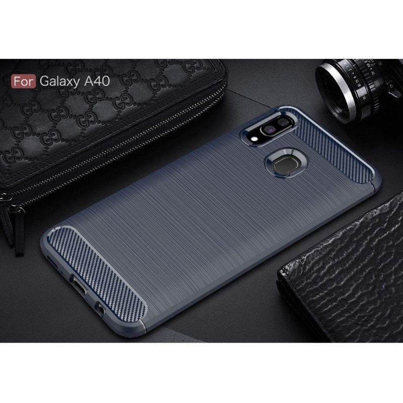 Θήκη Samsung Galaxy A40 Carbon Brushed Gel