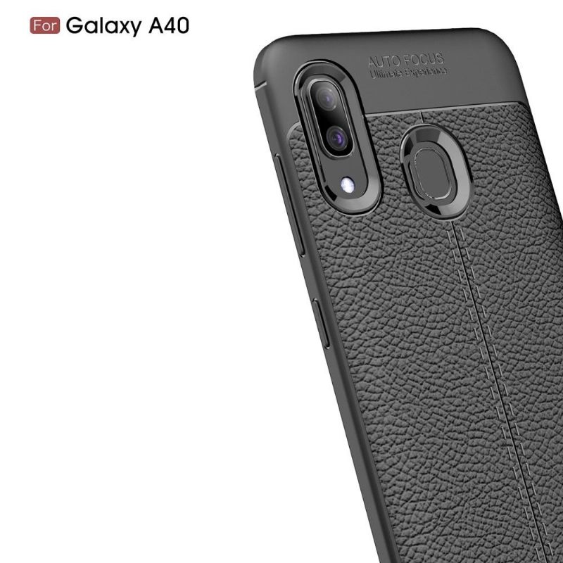 Θήκη Samsung Galaxy A40 Ζελ Φινιρίσματος Από Ψεύτικο Δέρμα