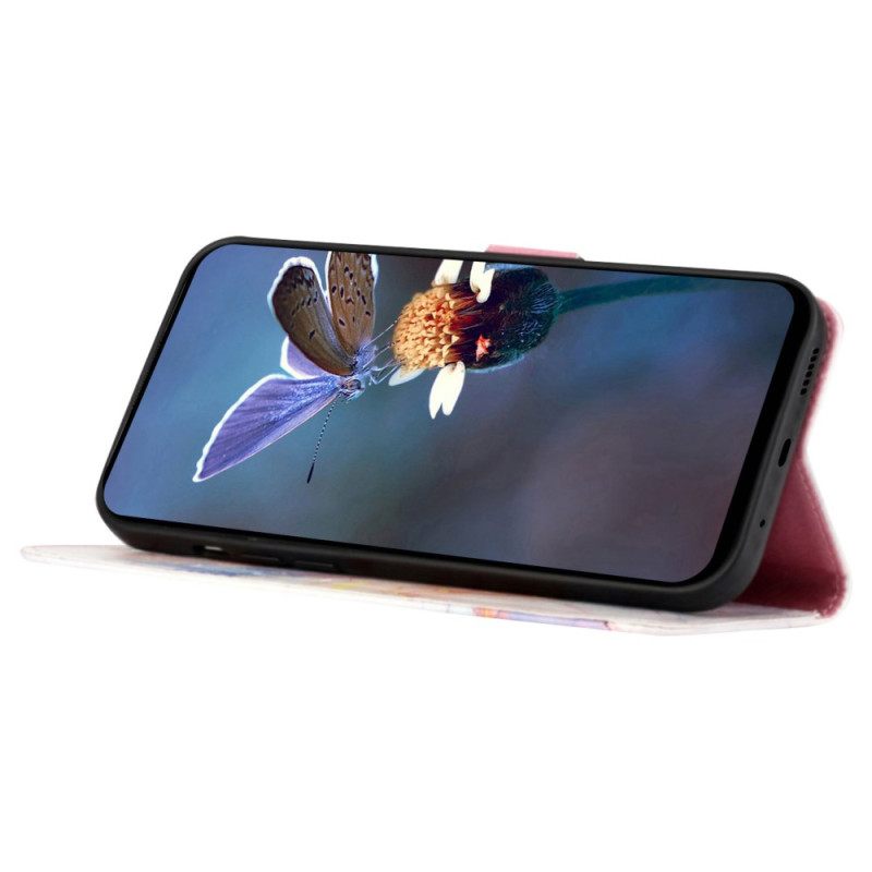 Δερματινη Θηκη Oppo Reno 11 5g Μαρμάρινο Λουρί Ώμου