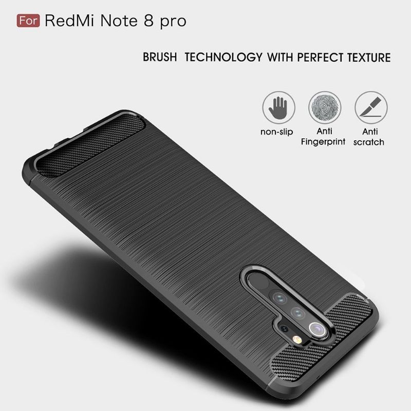 θηκη κινητου Xiaomi Redmi Note 8 Pro Carbon Brushed Gel