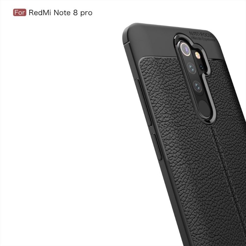 Θήκη Xiaomi Redmi Note 8 Pro Ζελ Φινιρίσματος Από Ψεύτικο Δέρμα