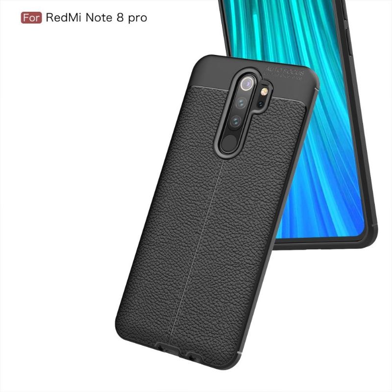 Θήκη Xiaomi Redmi Note 8 Pro Ζελ Φινιρίσματος Από Ψεύτικο Δέρμα