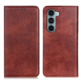 θηκη κινητου Moto G200 5G Θήκη Flip Lychee Split Leather Texture