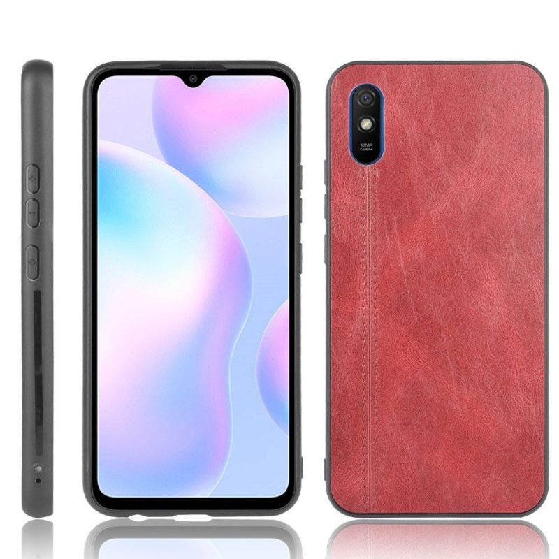 Θήκη Xiaomi Redmi 9A Ραφή Με Δερμάτινα Εφέ