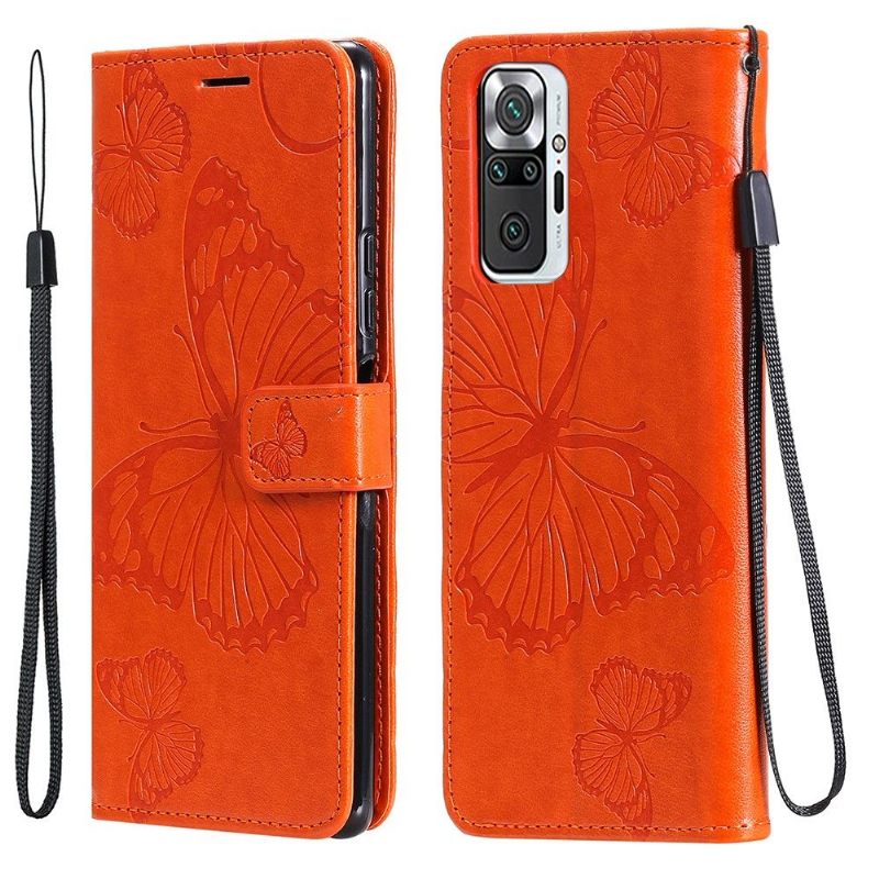 Θήκη Flip Xiaomi Redmi Note 10 Pro Υποστήριξη Λειτουργίας Butterflies