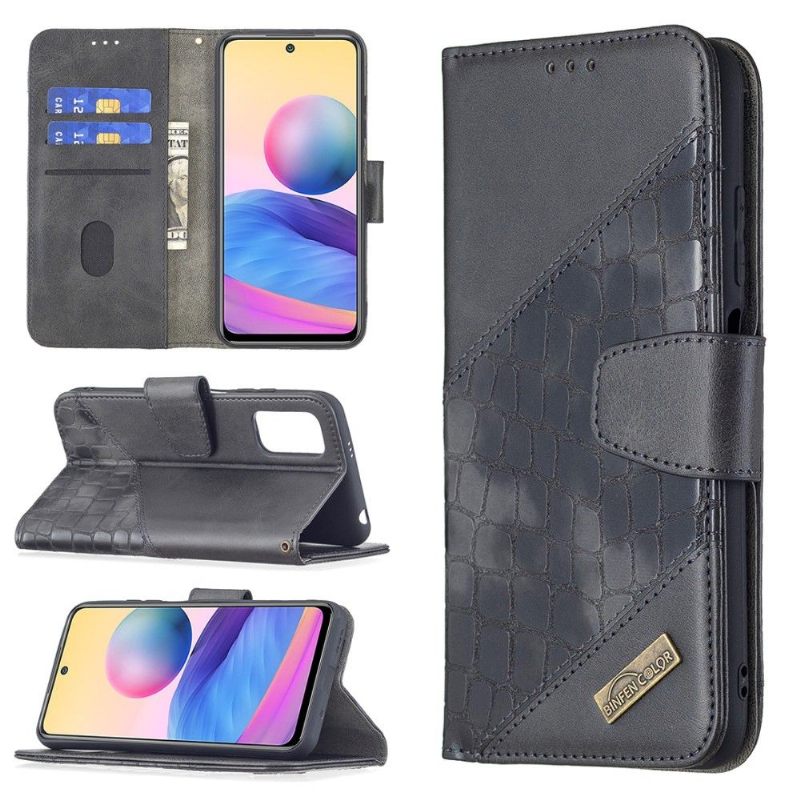 δερματινη θηκη Xiaomi Redmi Note 10 5G / Poco M3 Pro Croc Aspect Leather Effect