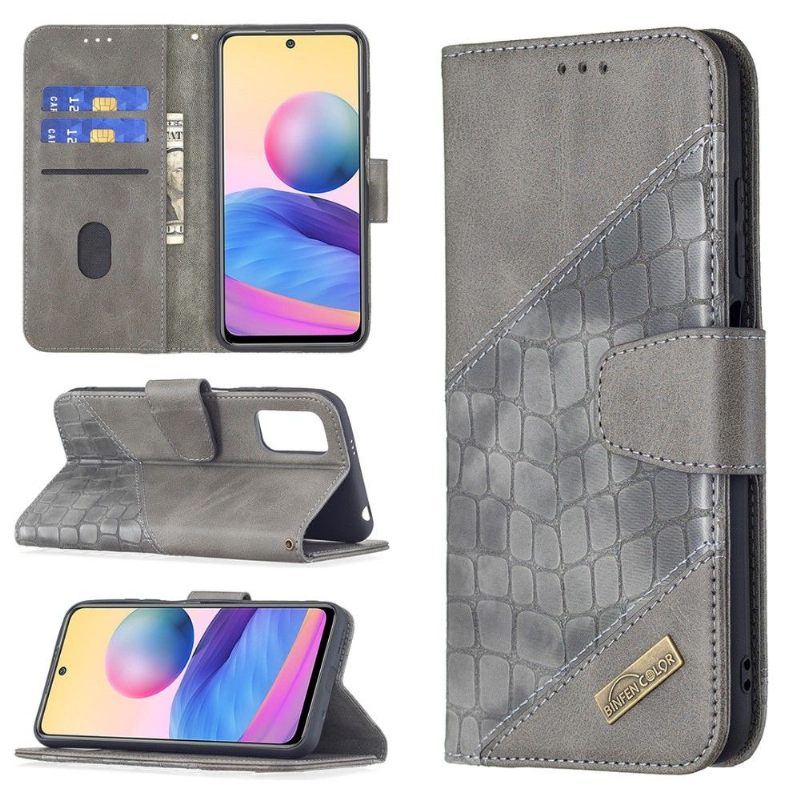 δερματινη θηκη Xiaomi Redmi Note 10 5G / Poco M3 Pro Croc Aspect Leather Effect