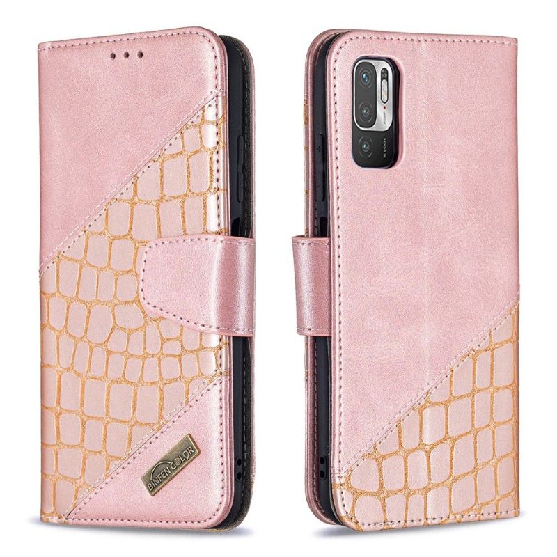 δερματινη θηκη Xiaomi Redmi Note 10 5G / Poco M3 Pro Croc Aspect Leather Effect