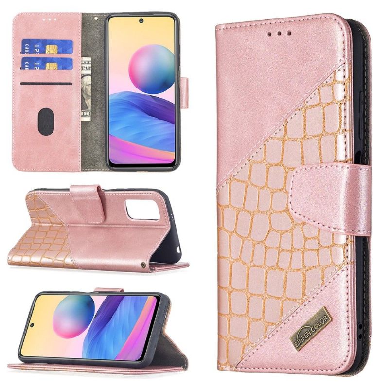 δερματινη θηκη Xiaomi Redmi Note 10 5G / Poco M3 Pro Croc Aspect Leather Effect