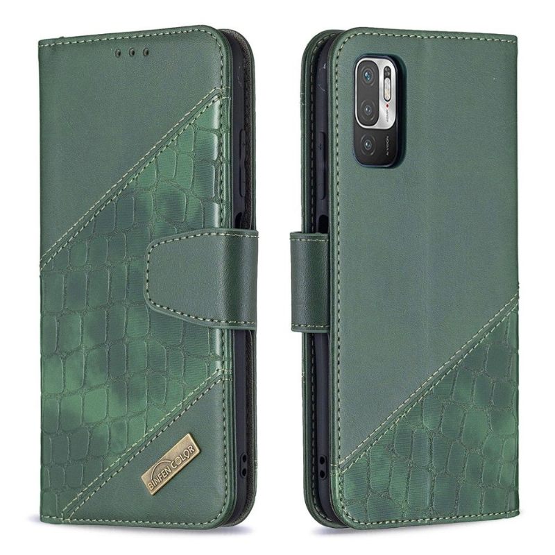 δερματινη θηκη Xiaomi Redmi Note 10 5G / Poco M3 Pro Croc Aspect Leather Effect