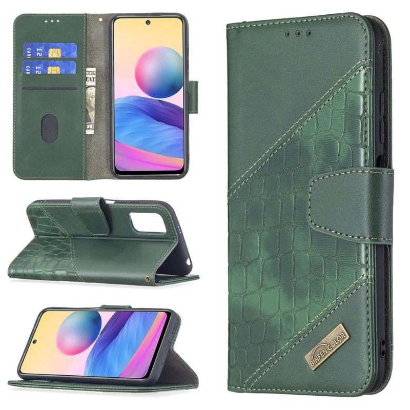 δερματινη θηκη Xiaomi Redmi Note 10 5G / Poco M3 Pro Croc Aspect Leather Effect