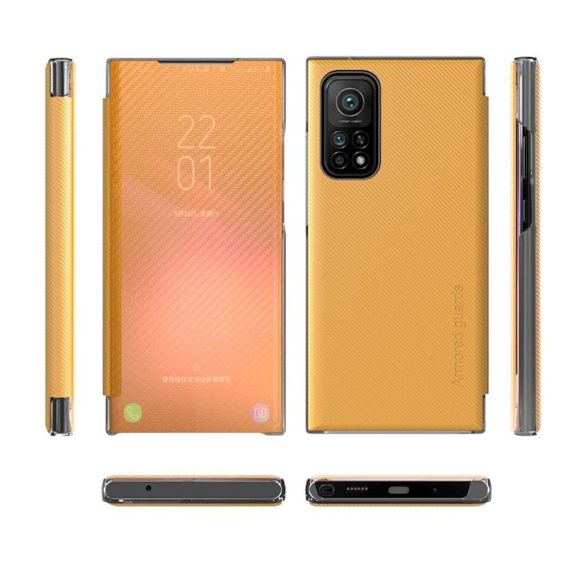 θηκη κινητου Xiaomi Redmi Note 10 5G / Poco M3 Pro Θήκη Flip Ίνα Άνθρακα