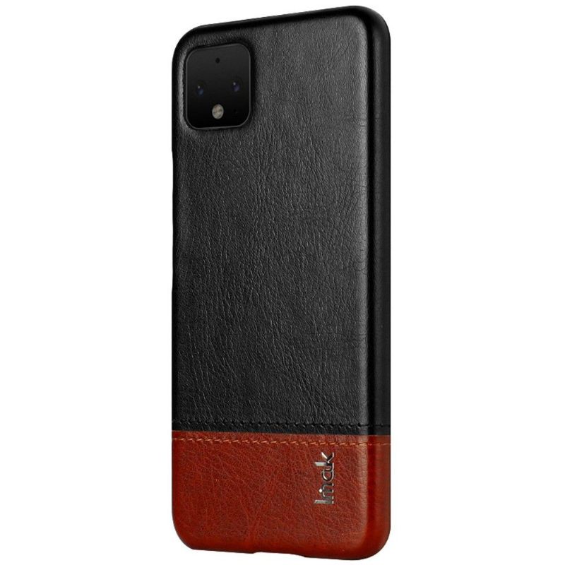 Θήκη Google Pixel 4 XL Imak Δίχρωμο Imitation Leather - Μαύρο / Καφέ