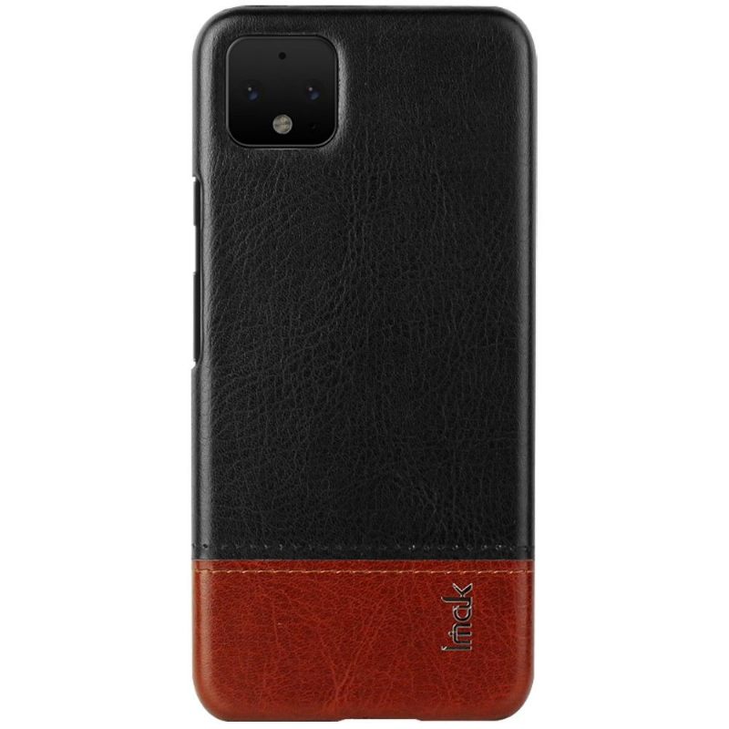 Θήκη Google Pixel 4 XL Imak Δίχρωμο Imitation Leather - Μαύρο / Καφέ