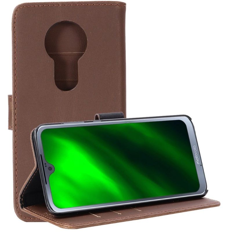 δερματινη θηκη Motorola Moto G7 Faux Leather Retro