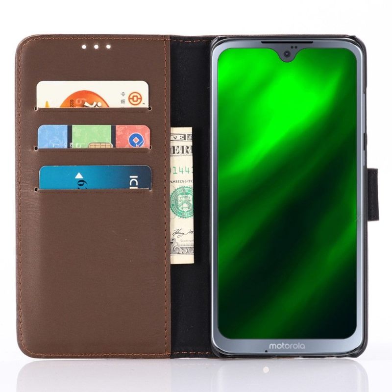 δερματινη θηκη Motorola Moto G7 Faux Leather Retro